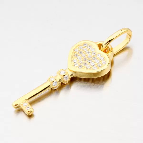 Pozlátený prívesok kľúč HST-13688-G