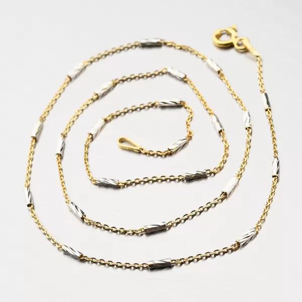 Strieborná retiazka zdobená facetami CHRS-TUBE-SLASH-Y/W-030