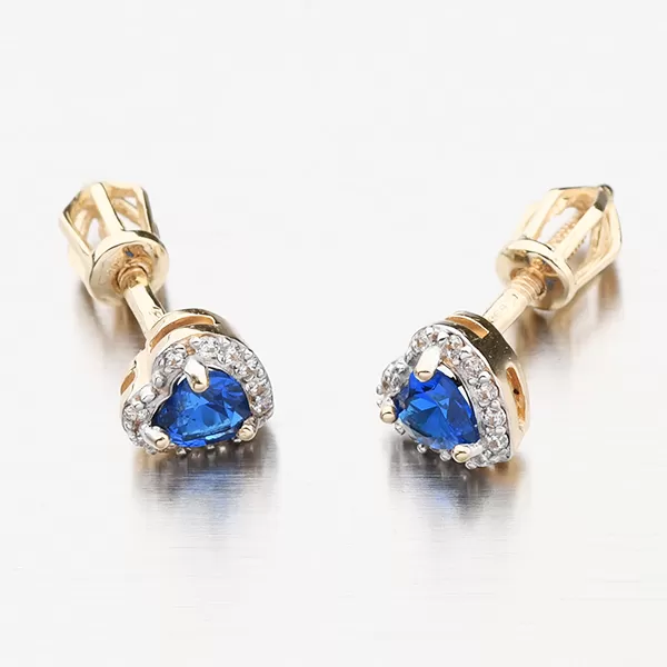 Dámske náušnice žlté zlato 585 zirkón 52GZ-8015ZTMB-SR