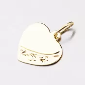 Zlatý prívesok v tvare srdca s gravírovaním 322P-131035