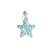 Strieborný prívesok s Preciosa Crystals Blue Star 34259.3 Aqua