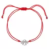 Kabbalah červený náramok proti uhranutiu strieborný anjel so zirkónmi 13020.3