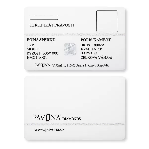 Zlaté náušnice 81009.1 biele zlato s briliantom