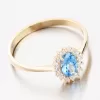 Zlatý prsteň s akvamarínom 11-322