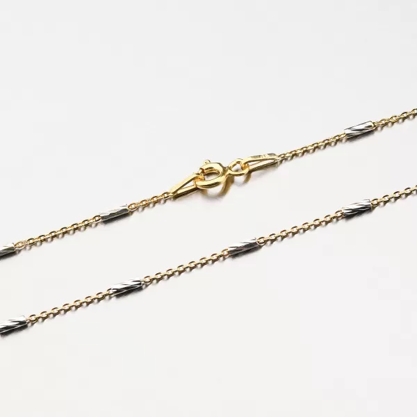 Strieborný náramok zdobený facetami CHRS-TUBE-SLASH-Y/W-030