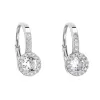 Strieborné náušnice visiace so zirkónom v bielej farbe 11202.1