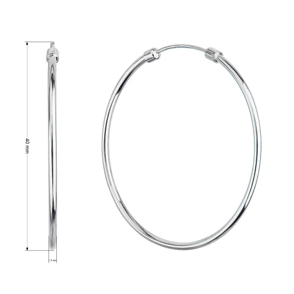 Strieborné náušnice kruhy 61008
