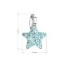 Strieborný prívesok s Preciosa Crystals Blue Star 34259.3 Aqua