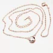 Pozlátený strieborný náhrdelník so zirkónom SETST-15292R-R