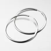 Krúžky z bieleho zlata 40 mm 12-584