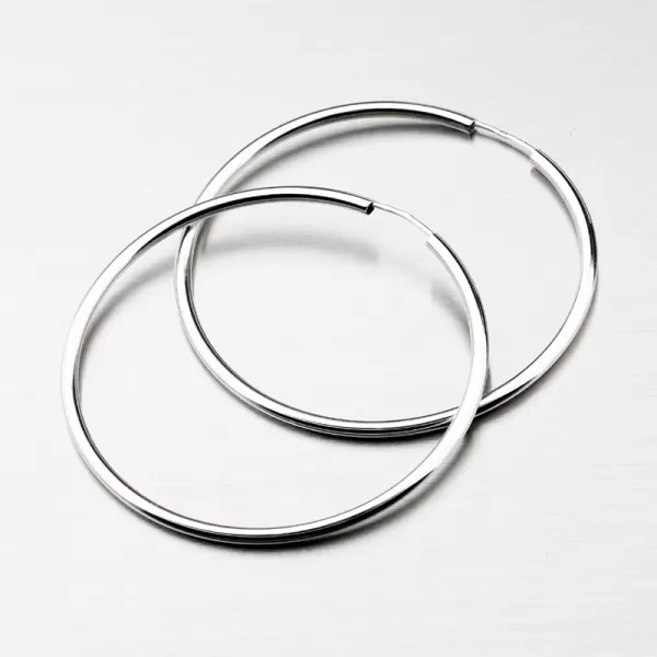 Krúžky z bieleho zlata 40 mm 12-584