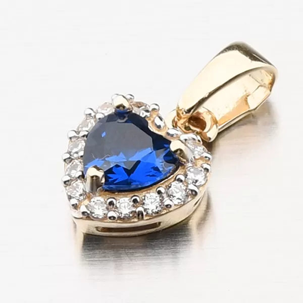 Zlaté srdce so zafírom 53GZ-8016ZTMB