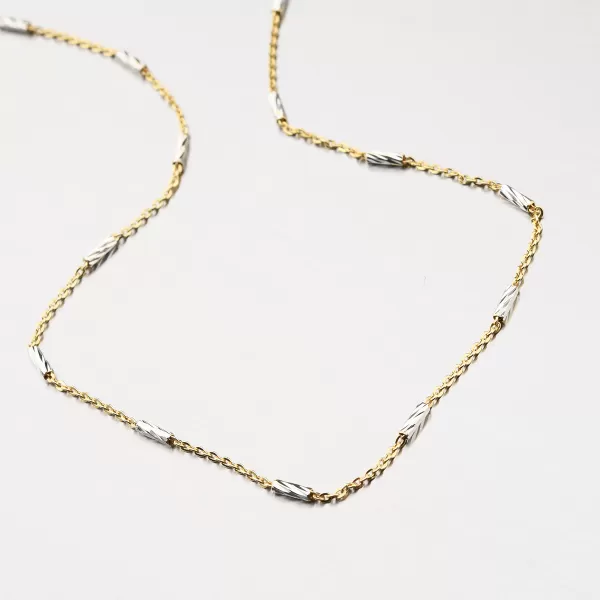 Strieborná retiazka zdobená facetami CHRS-TUBE-SLASH-Y/W-030