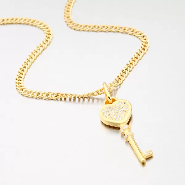 Pozlátený prívesok kľúč HST-13688-G