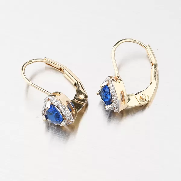 Dámske náušnice žlté zlato 585 zirkón 52GZ-8015ZTMB-KL