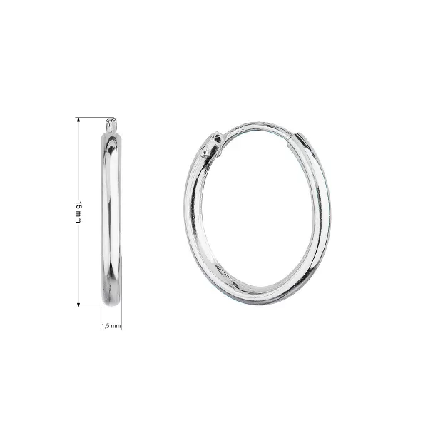 Strieborné náušnice kruhy 61001