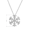 Strieborný náhrdelník so zirkónmi snehová vločka 12047.1