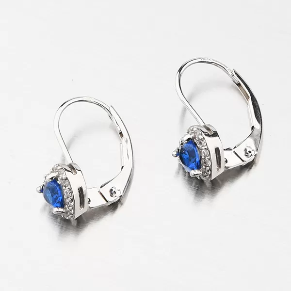 Dámske náušnice biele zlato 585 zirkón 52GZ-8015BTMB-KL