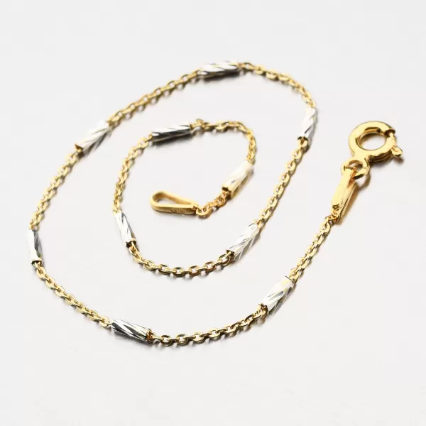 Strieborný náramok zdobený facetami CHRS-TUBE-SLASH-Y/W-030