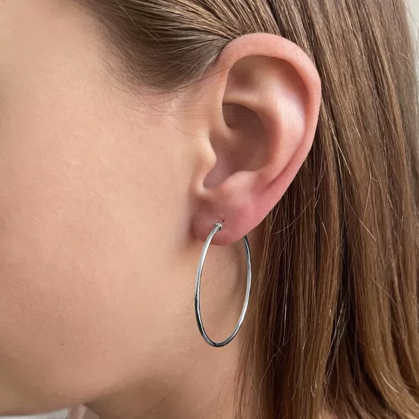 Strieborné náušnice kruhy 61008