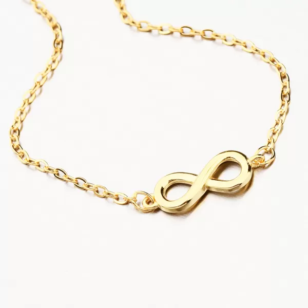 Strieborný pozlátený náramok nekonečno BST-14649/21-G