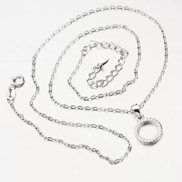 Strieborný náhrdelník so zirkónmi SETST-15306R