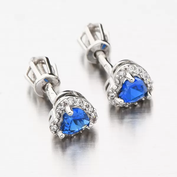 Dámske náušnice biele zlato 585 zirkón 52GZ-8015BTMB-SR