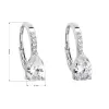 Strieborné náušnice visiace so zirkónom biela slza 11206.1
