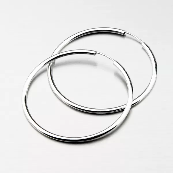 Krúžky z bieleho zlata 35 mm 12-585