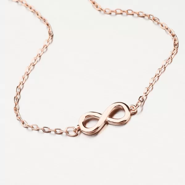 Strieborný pozlátený náramok nekonečno BST-14649/21-R