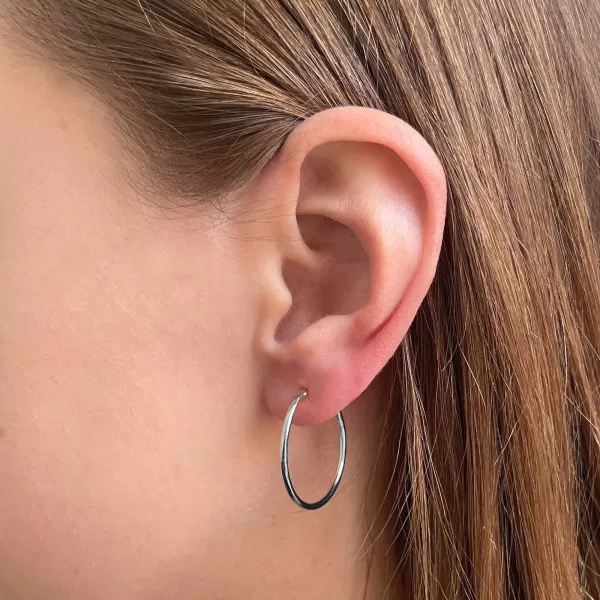 Strieborné náušnice kruhy 61003