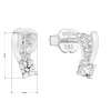 Zlaté náušnice 81008.1 biele zlato s briliantom