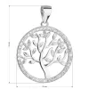 Strieborný prívesok so zirkónmi v bielej farbe strom života 14001.1