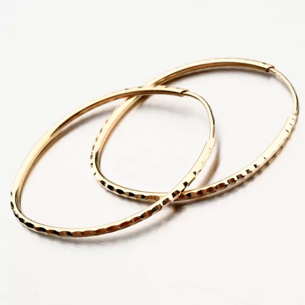 Zlaté oválne náušnice 42-31694