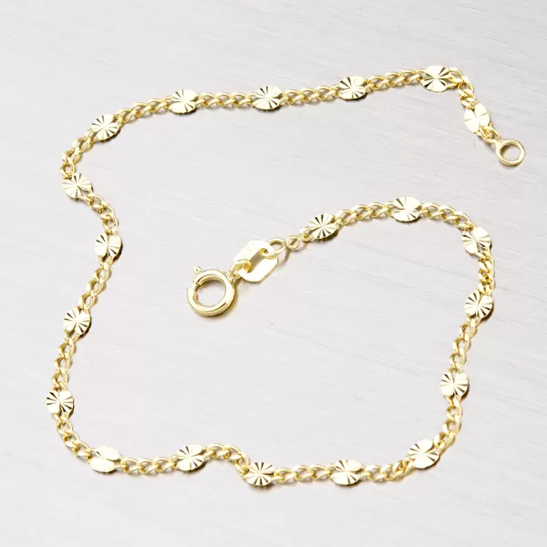 Ozdobný zlatý náramok 44-1237