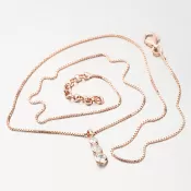 Ružovým zlatom pozlátený náhrdelník so zirkónmi N1400568-0398-SLX