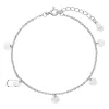 Strieborný náramok s placičkami 63003