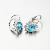 Náušnice zo striebra s modrým zirkónom PKL-2104