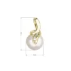 Zlato 14 Carat Pendant Žlté zlato s bielym riekou Pearl a Zircons 94pz00009