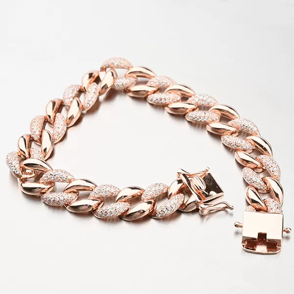 Masívny strieborný náramok so zirkónmi B1903371-1905-SLX