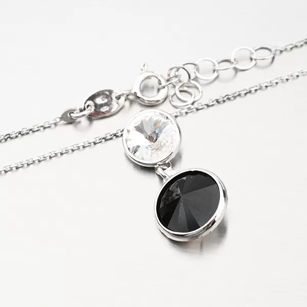 Strieborný náhrdelník s kryštálmi N1602251-2120-SLX