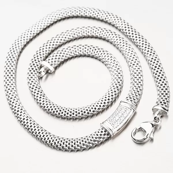 Strieborný náhrdelník so zirkónmi N1902537-2196-SLX