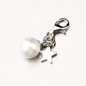 Strieborný prívesok s perlou as hviezdou PKL-3071