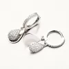 Strieborné kruhy so zirkónmi as príveskami PKL-2084