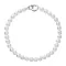 Perlový náramok biely so striebornou sponou 33123.1