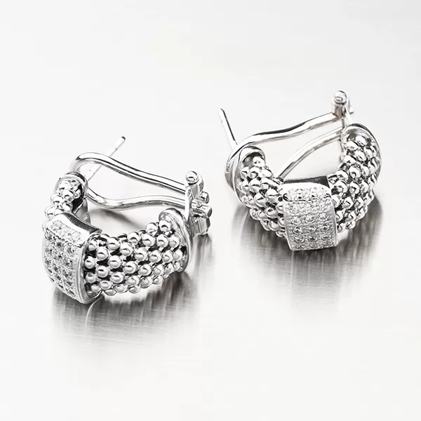 Náušnice so zirkónmi - striebro 925 E1500203-2196-SLX