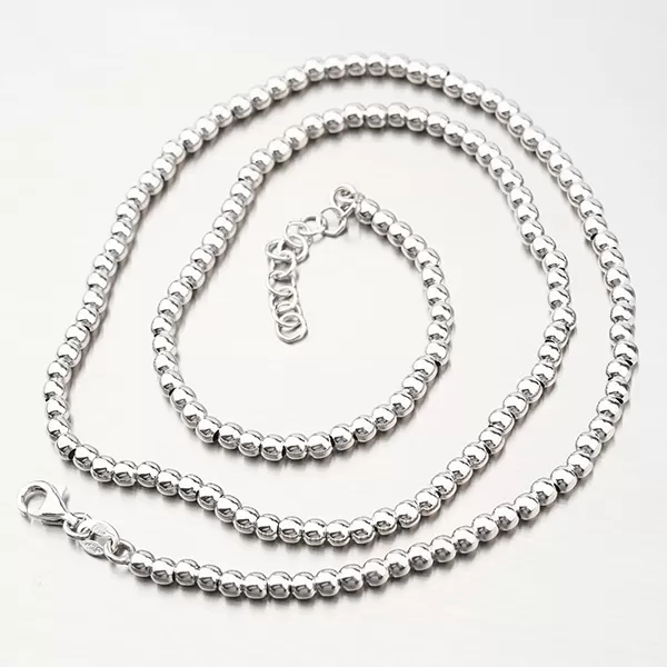 Strieborný guľôčkový náhrdelník N1400650-1132-SLX