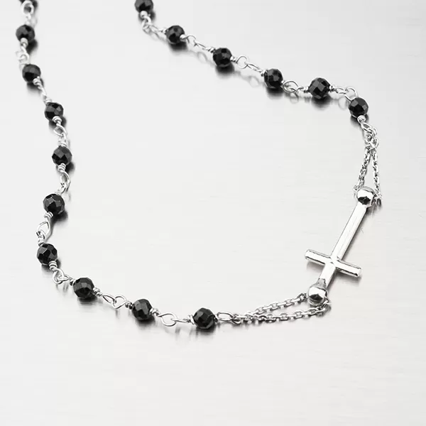 Strieborný náhrdelník s Madonkou a kryštálmi N1900757-1802-SLX