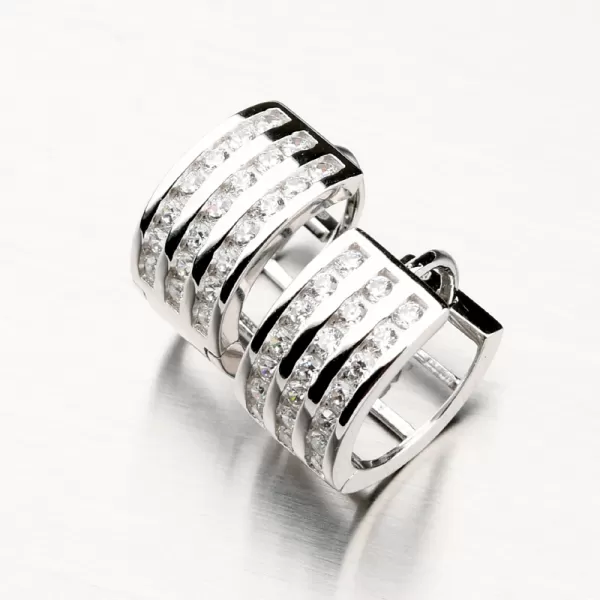 Strieborné kruhy so zirkónmi PKL-2064