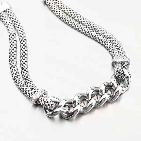 Strieborný náramok so zirkónmi B1403358-0940-SLX